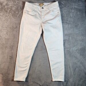 Democracy Jeans Womens 10 White AB Solution Technology Slim Straight Denim